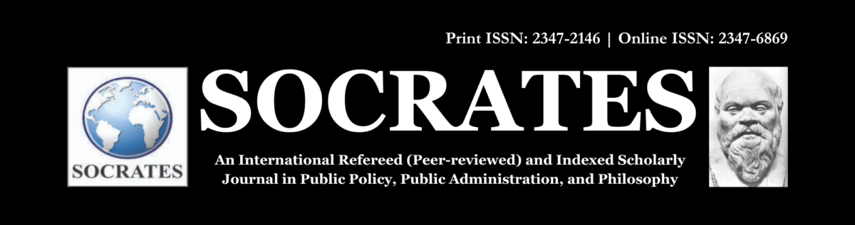 SOCRATES: An International Refereed (Peer-Reviewed) and Indexed Scholarly Journal in Public Policy, Public Administration, and Philosophy.